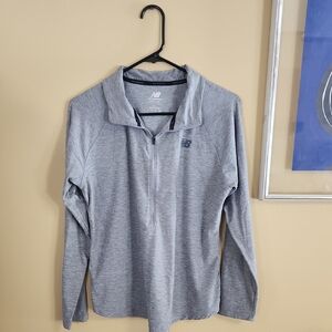 New Balance Heather Gray Quarter-Zip Top
